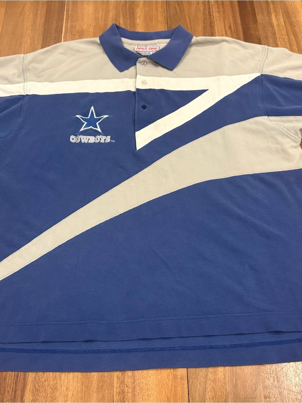 Vintage 90s Dallas Cowboys Apex One NFL Pro Line Polo Shirt XL